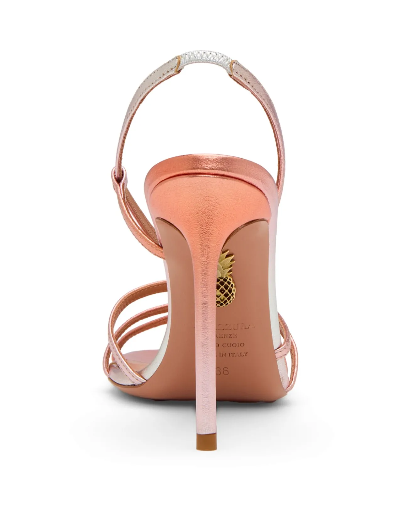 Talk To Me Metallic Strappy Stiletto Sandals
