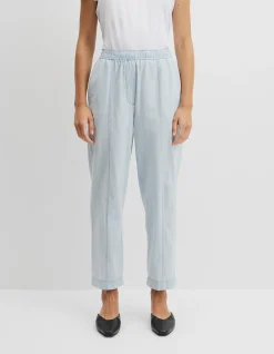 Tapered Chambray Pintuck Pant