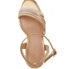 Tate Gold Metallic Leather Strappy Heel