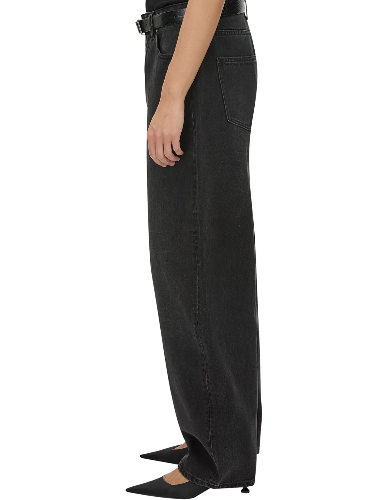 Tatum Vintage Black Barrel Leg Denim Jean