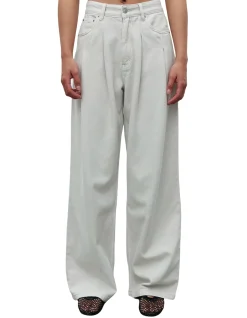 Taylor Mid Rise Pleated Baggy Wide Leg Jeans