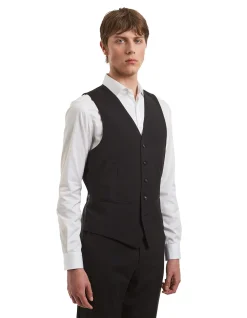 TB NATURAL STRETCH 5 BUTTON VEST