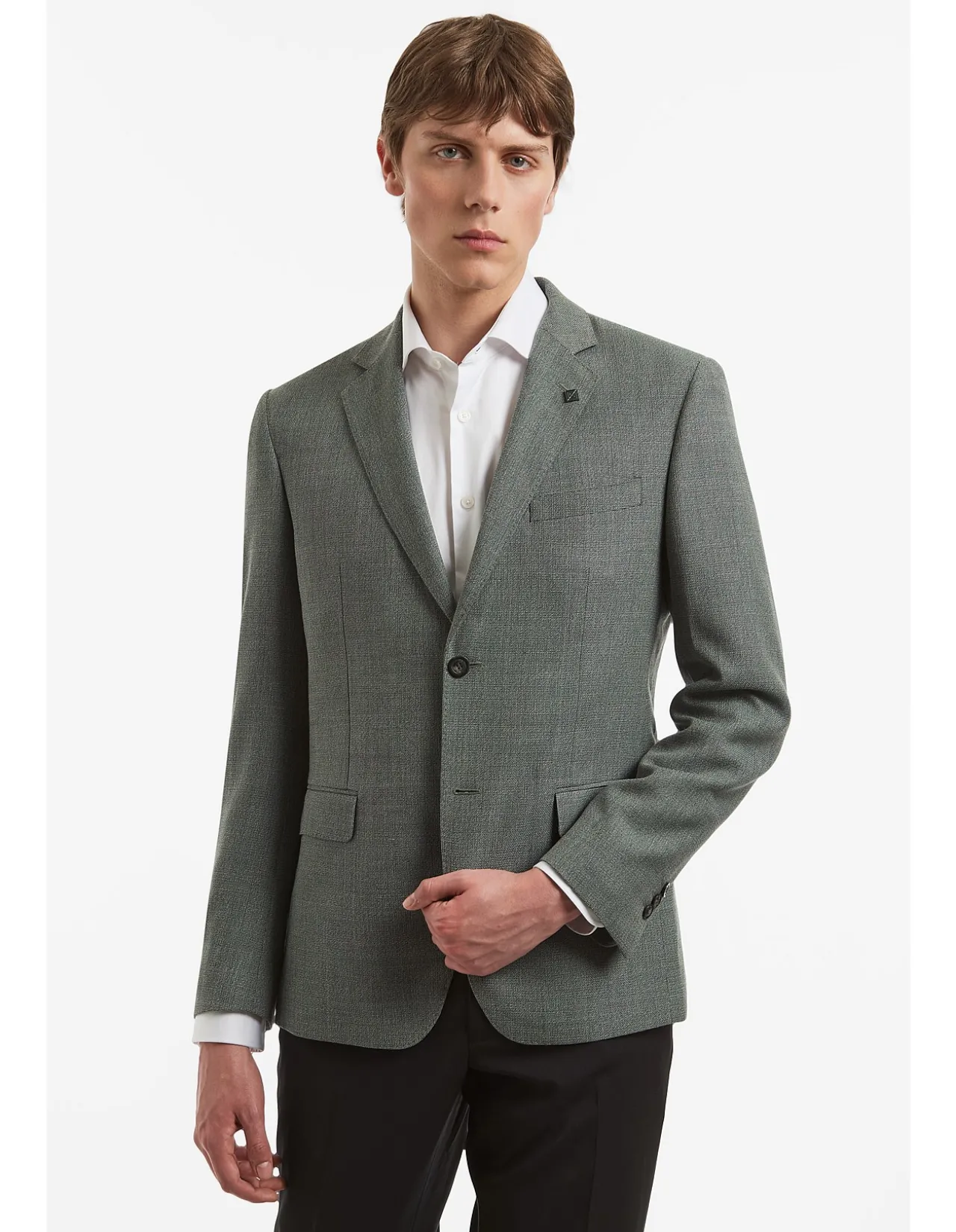 TB TEXTURED NOTCH LAPEL SPORTS JACKET