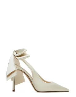 TEACUP SLINGBACK HEEL IVORY SATIN