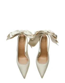 TEACUP SLINGBACK HEEL IVORY SATIN