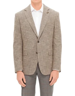 TEHNO COTTON / WOOL 2 BUTTON VICENZA SINGLE BREASTED FULL CANVAS NOTCH LAPEL JACKET