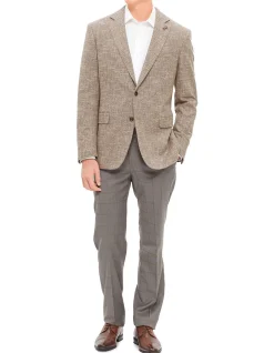 TEHNO COTTON / WOOL 2 BUTTON VICENZA SINGLE BREASTED FULL CANVAS NOTCH LAPEL JACKET