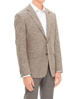 TEHNO COTTON / WOOL 2 BUTTON VICENZA SINGLE BREASTED FULL CANVAS NOTCH LAPEL JACKET