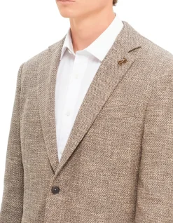 TEHNO COTTON / WOOL 2 BUTTON VICENZA SINGLE BREASTED FULL CANVAS NOTCH LAPEL JACKET