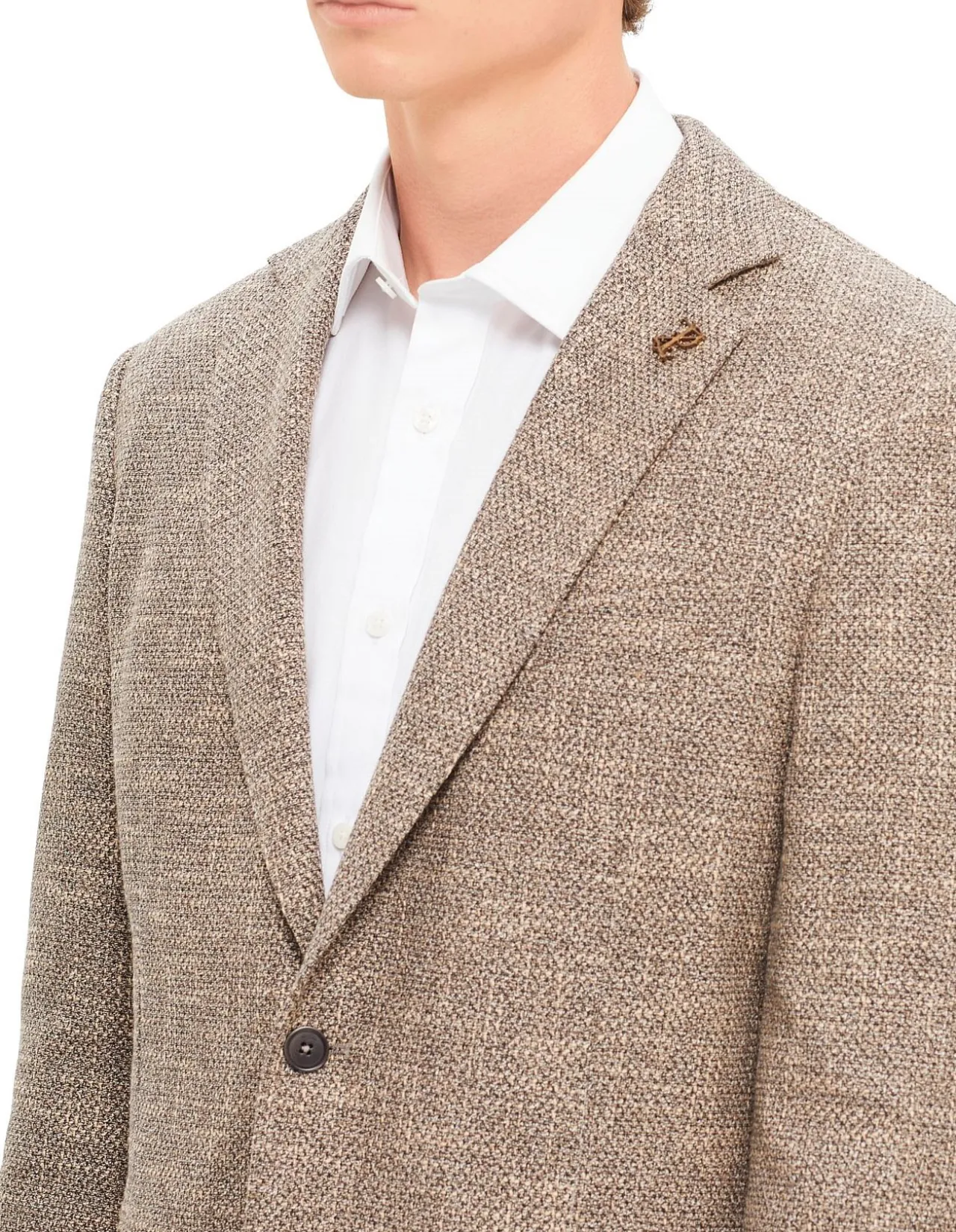TEHNO COTTON / WOOL 2 BUTTON VICENZA SINGLE BREASTED FULL CANVAS NOTCH LAPEL JACKET