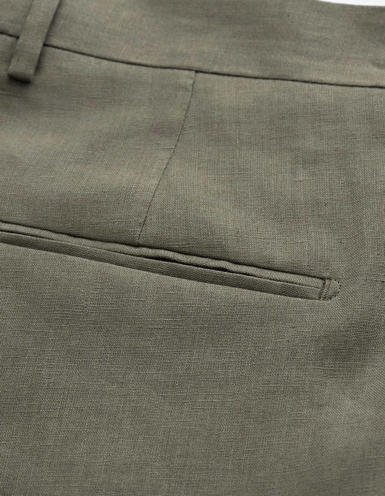 Tenutas Linen Trouser Flat Front