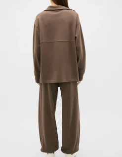 TERRY ZIP NECK SWEAT