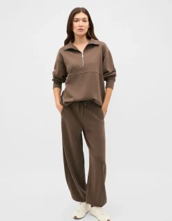 TERRY ZIP NECK SWEAT