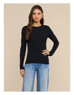 TESS LONG SLEEVE CREW NECK TEE