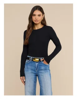 TESS LONG SLEEVE CREW NECK TEE