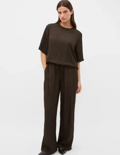 TEXTURED SATIN OVERSIZED TEE