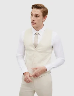 Textured Tailored Vest