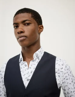 Textured Tailored Vest