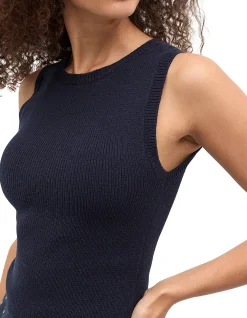TEXTURED COTTON KNIT TOP