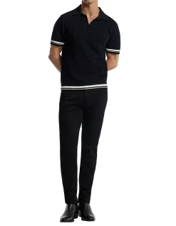 TEXTURED KNIT POLO