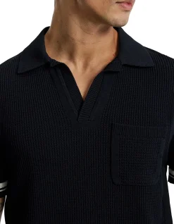 TEXTURED KNIT POLO