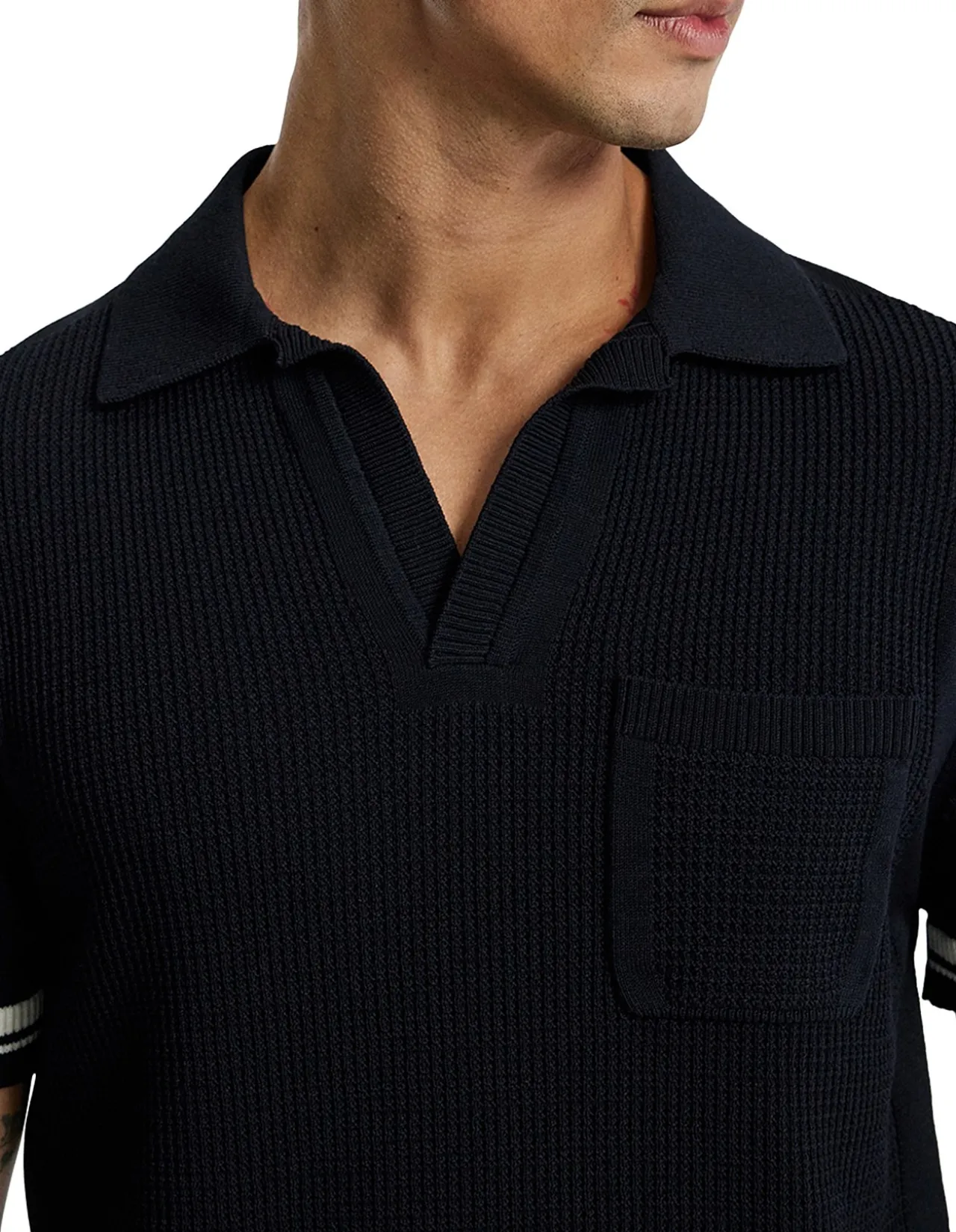 TEXTURED KNIT POLO