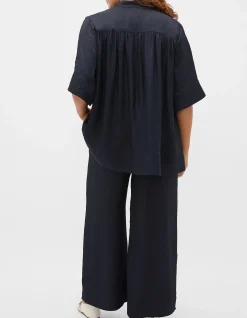 TEXTURED SATIN BLOUSE