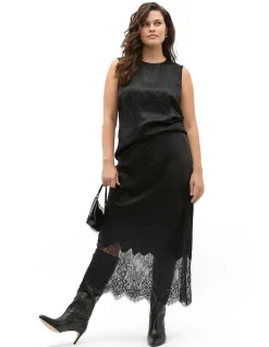 TEXTURED SATIN TOP