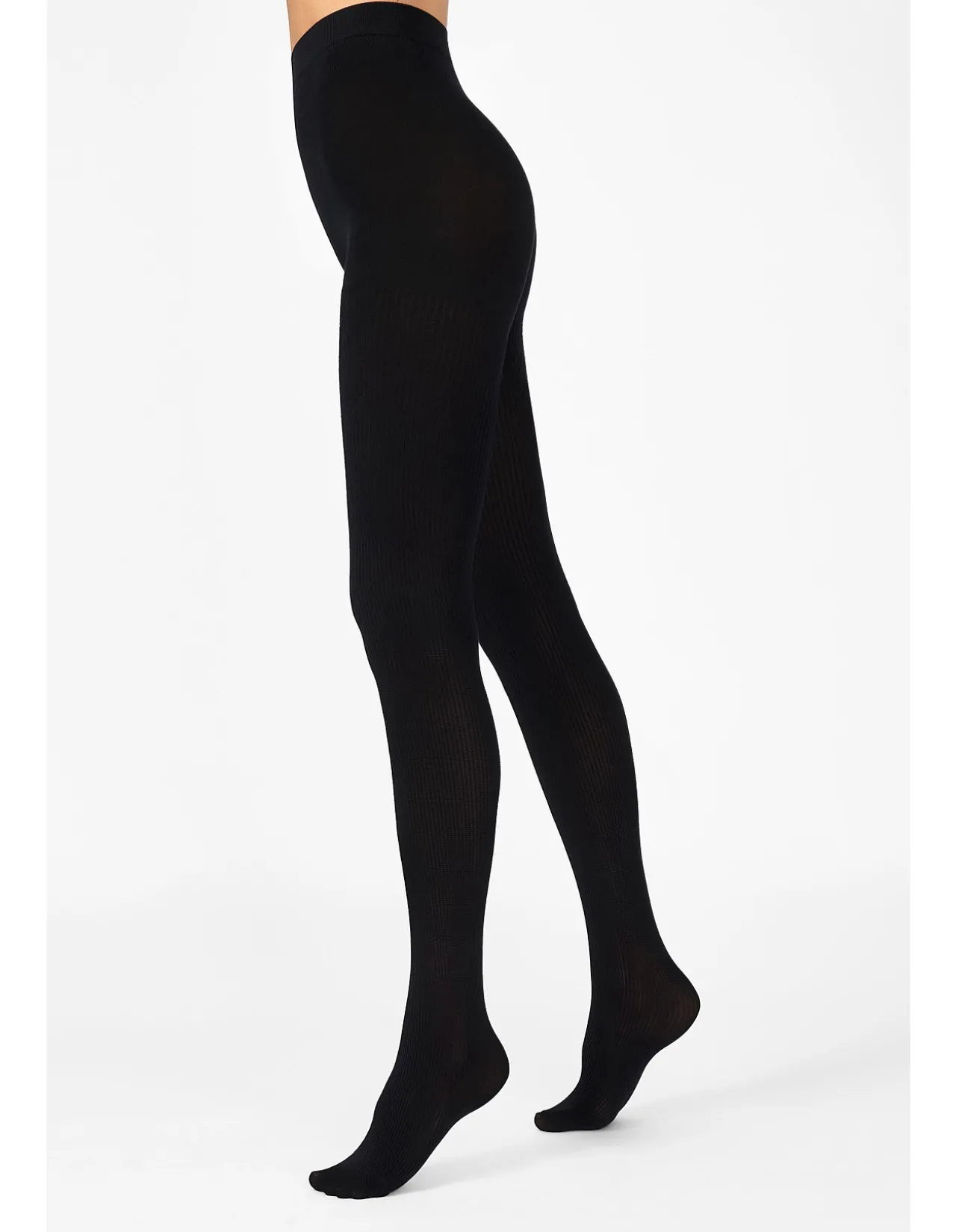 Texture Rib Opaque Winter Knit Tights