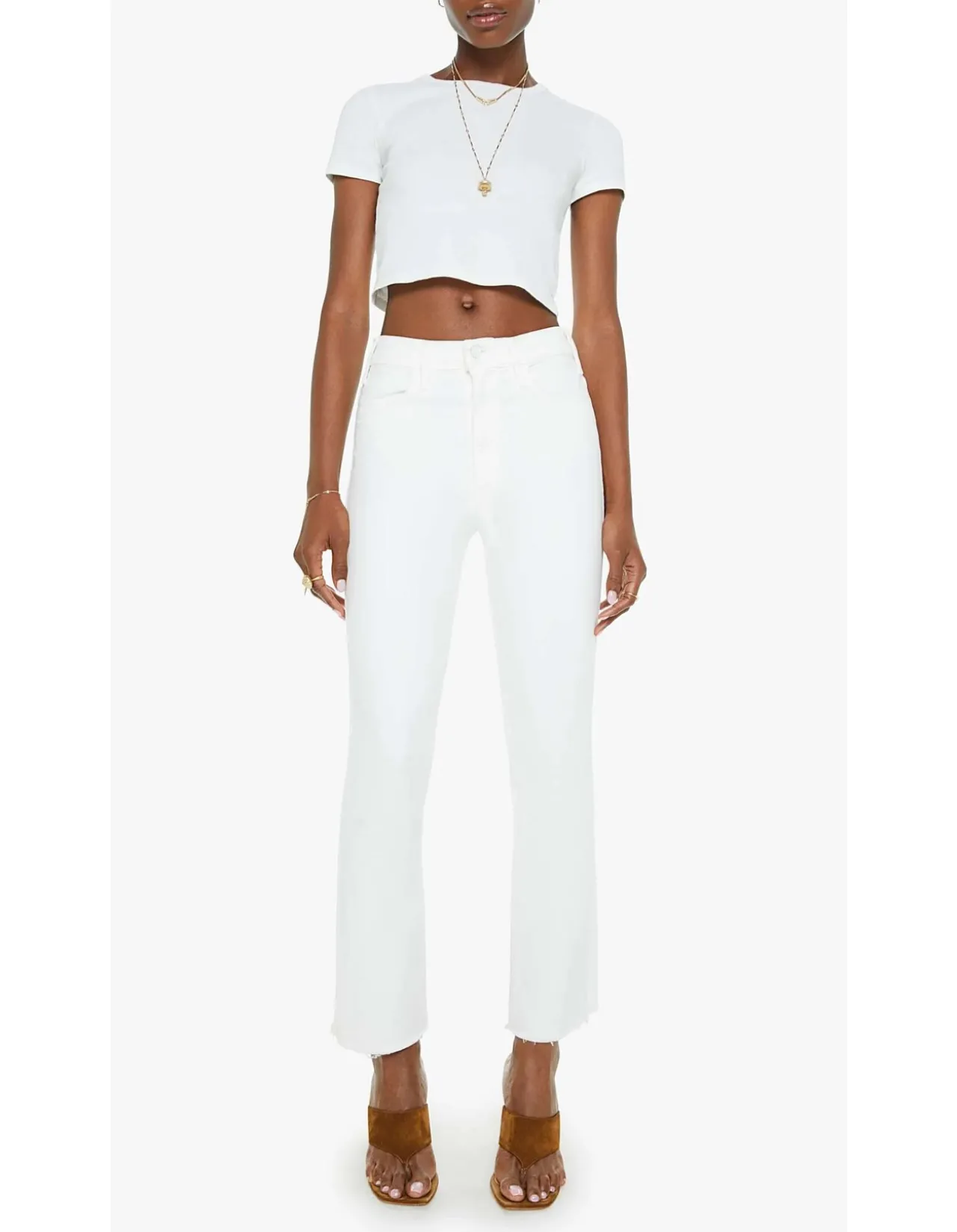 The Hustler Ankle Fray High Rise Mini Boot Jeans