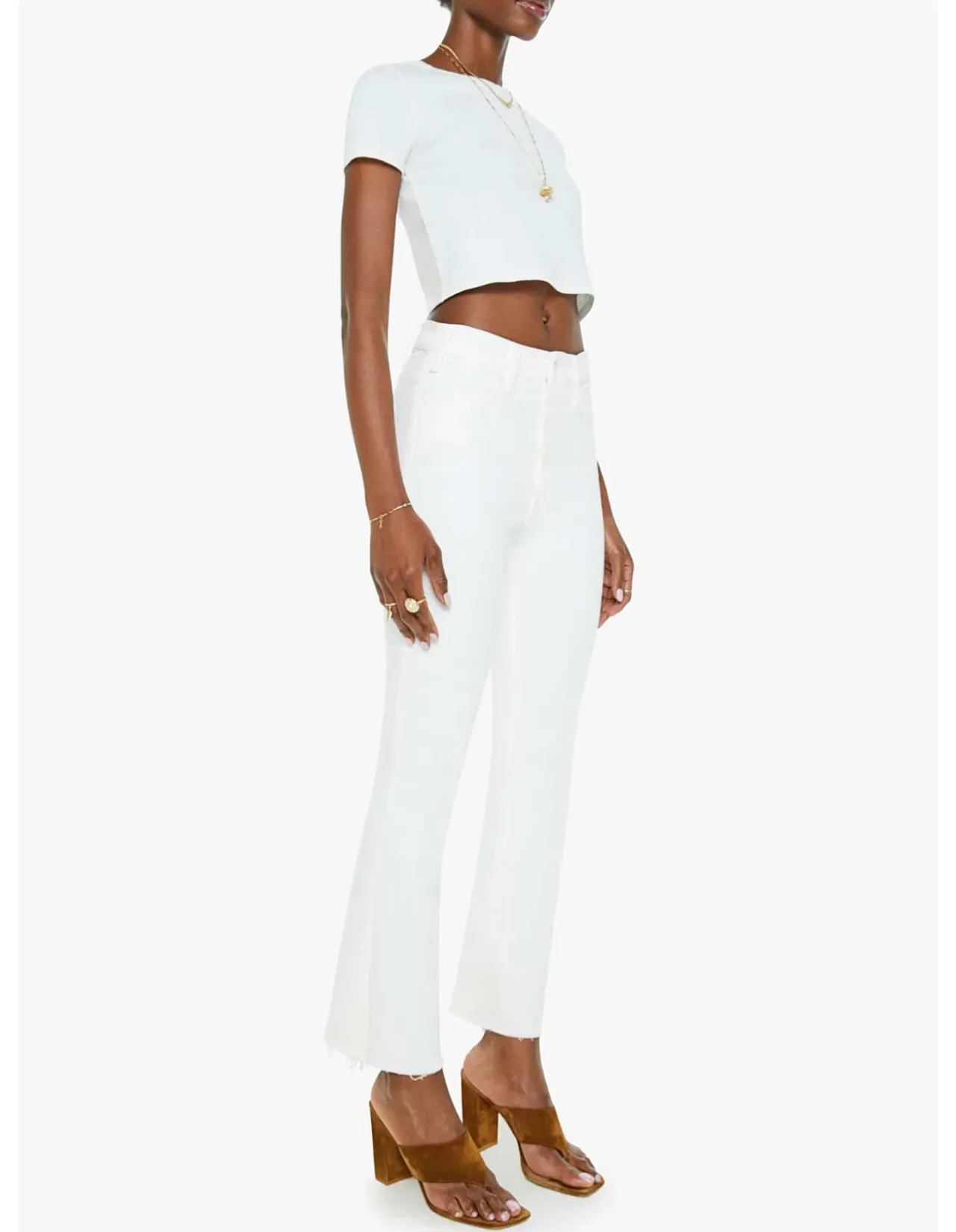The Hustler Ankle Fray High Rise Mini Boot Jeans