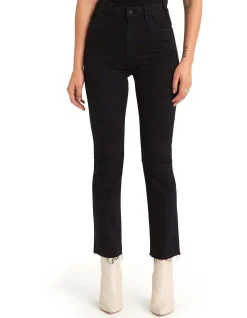 The Hustler Ankle Fray High Rise Mini Boot Jeans