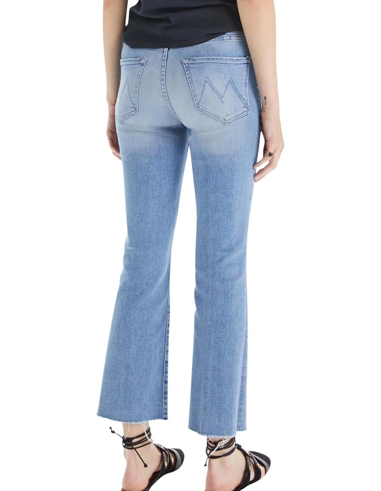 The Hustler Ankle Fray High Rise Mini Boot Jeans