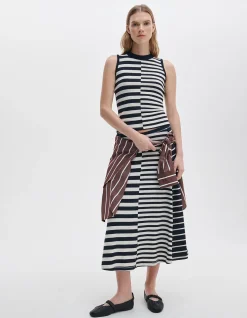 The Knit Mixed Stripe Skirt