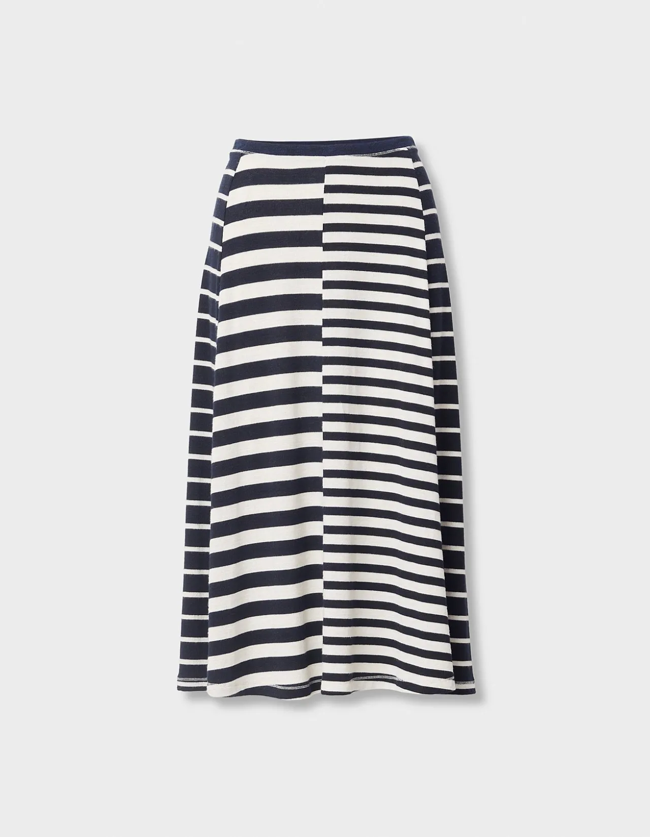 The Knit Mixed Stripe Skirt