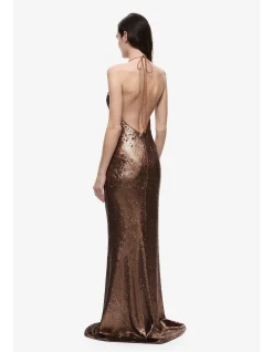 THE PLUNGE SEQUIN JERSEY DRESS