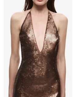 THE PLUNGE SEQUIN JERSEY DRESS