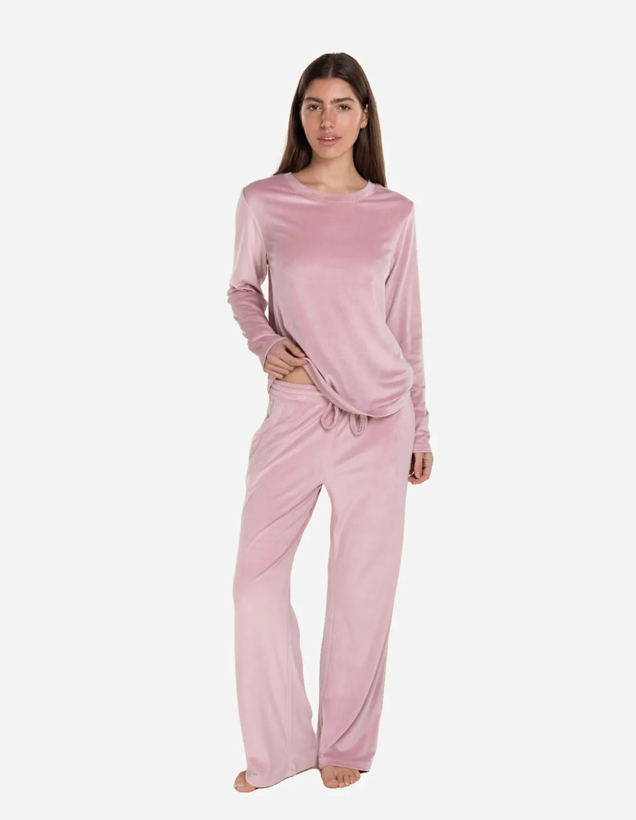 Thea Velour Long Lounge Set