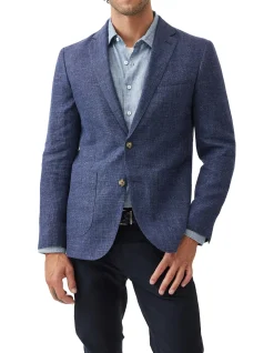 THE CASCADES SPORTS FIT JACKET - BLUESTONE