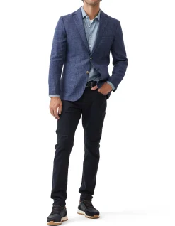 THE CASCADES SPORTS FIT JACKET - BLUESTONE