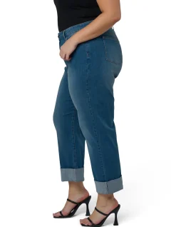 The Chain High Rise Straight Leg Boyfriend Jean