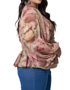 THE POETIC GYPSY-AURA PEPLUM BLOUSE
