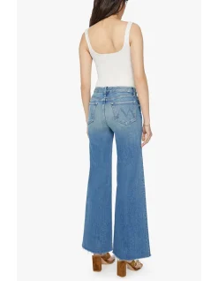 The Roller High Rise Wide Leg Fray Hem Jeans