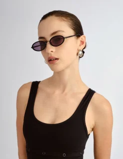 THE SAGE BLACK OVAL Sunglasses