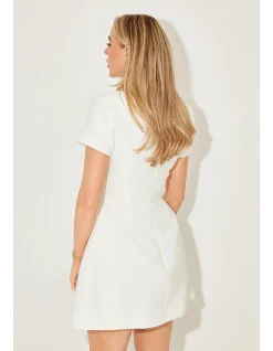 The Ultimate Muse Collared Mini Dress with Volume Skirt