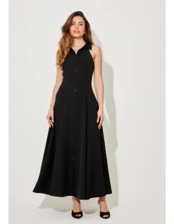 The Ultimate Muse Flowy Collar Maxi Dress