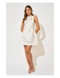 The Ultimate Muse Satin Crystal Mini Dress
