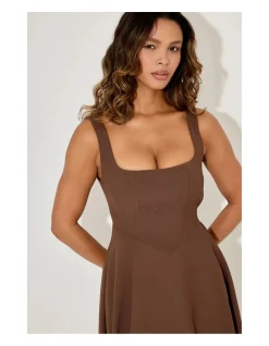 The Ultimate Muse Square Neck Midi Dress