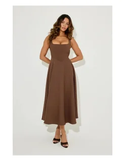 The Ultimate Muse Square Neck Midi Dress