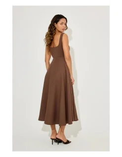 The Ultimate Muse Square Neck Midi Dress